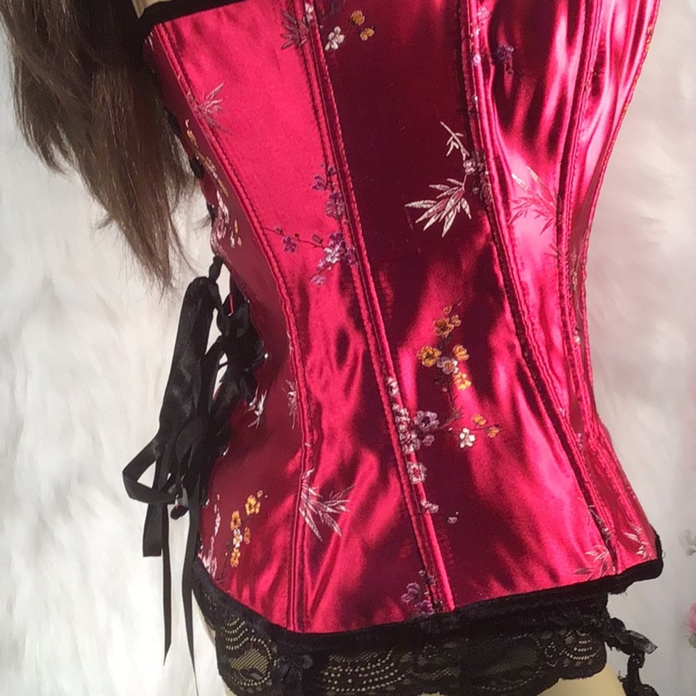 Shirley of Hollywood Red Floral Corset